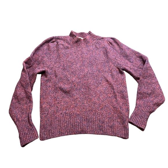 VERONICA BEARD Komal mélange knitted turtleneck sweater purple womens size small - Picture 2 of 9